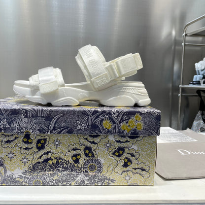 1:1 Dior White Platform sandals
