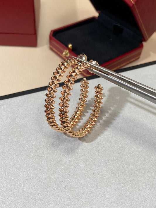 1:1 Clash de Cartier Rose gold studded earrings