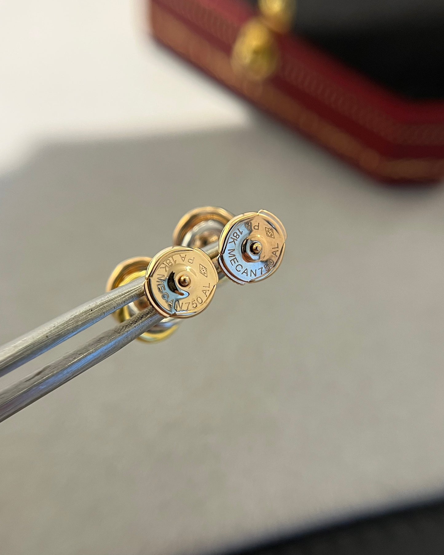 1:1 Cartier Triple Ring Diamond Stud Earrings