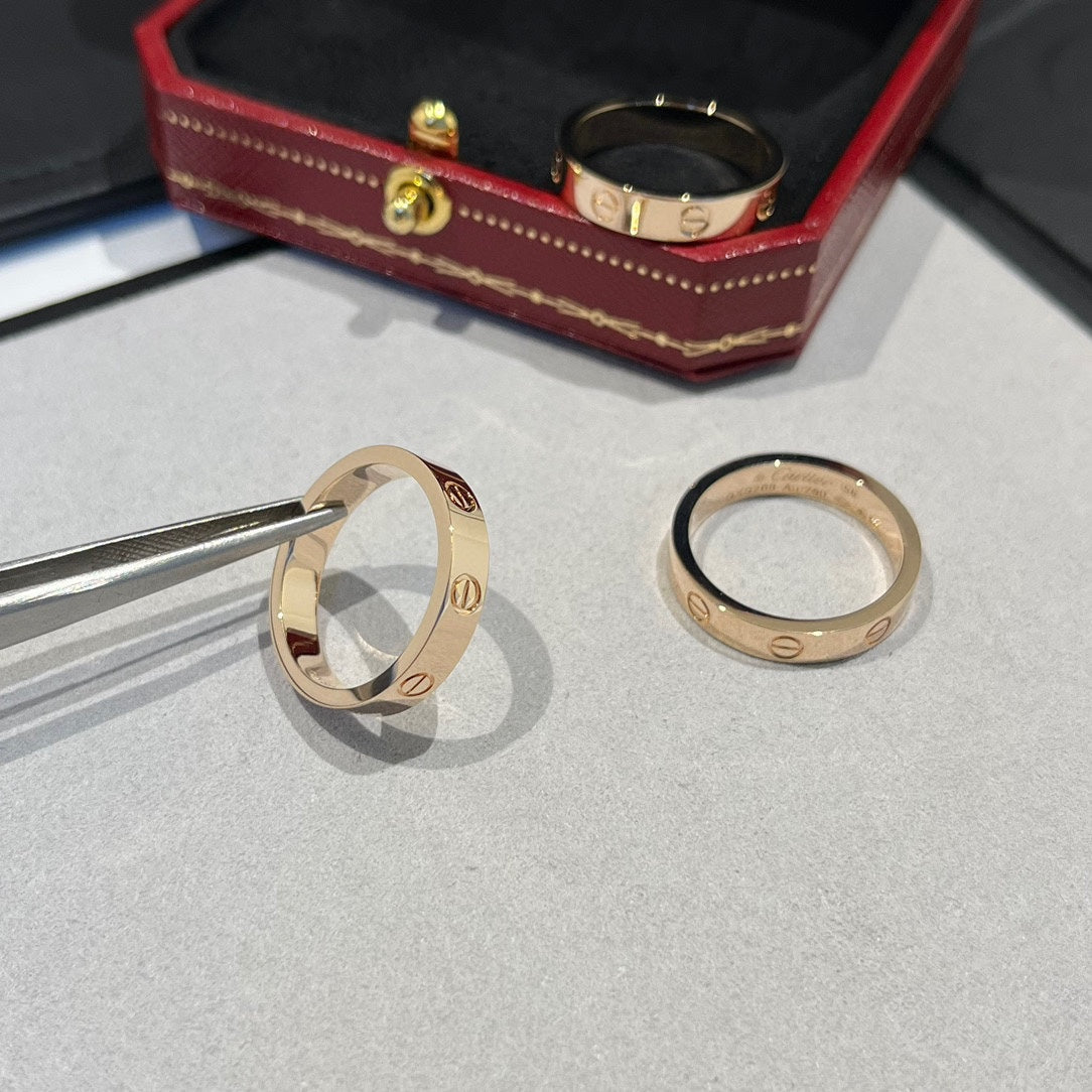 1:1 Cartier Rose Gold Love Narrow Strip Ring