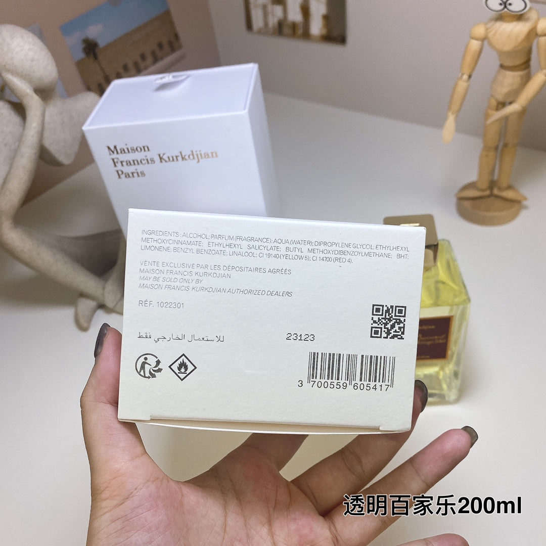 1:1 MFK Clear Bottle Baccarat Rouge 540 200ml