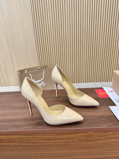 1:1 Christian Louboutin Beige Side cut