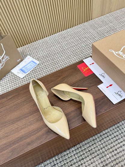 1:1 Christian Louboutin Beige Side cut