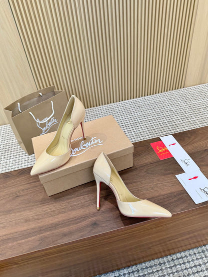 1:1 Christian Louboutin Beige Side cut