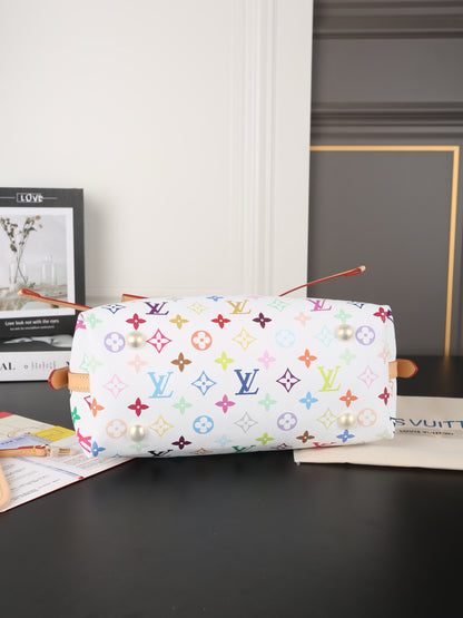 1:1 LV x Takashi Murakami Carryall White Tricolor CarryAll