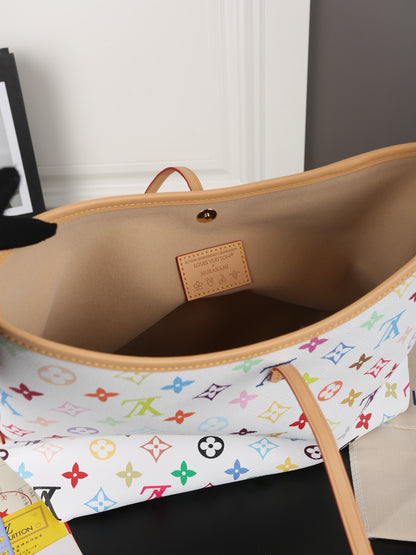 1:1 LV x Takashi Murakami Carryall White Tricolor CarryAll