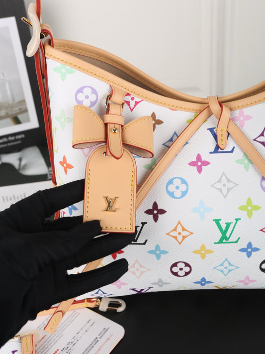 1:1 LV x Takashi Murakami Carryall White Tricolor CarryAll