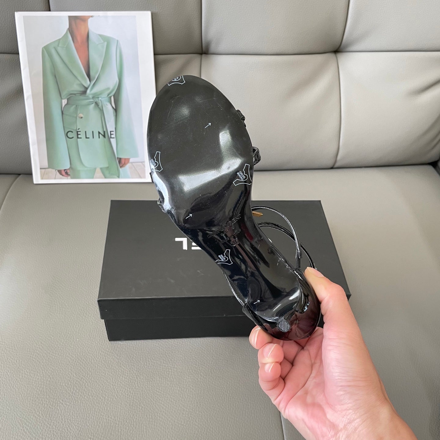 1:1 YSL Letter buckle sandals