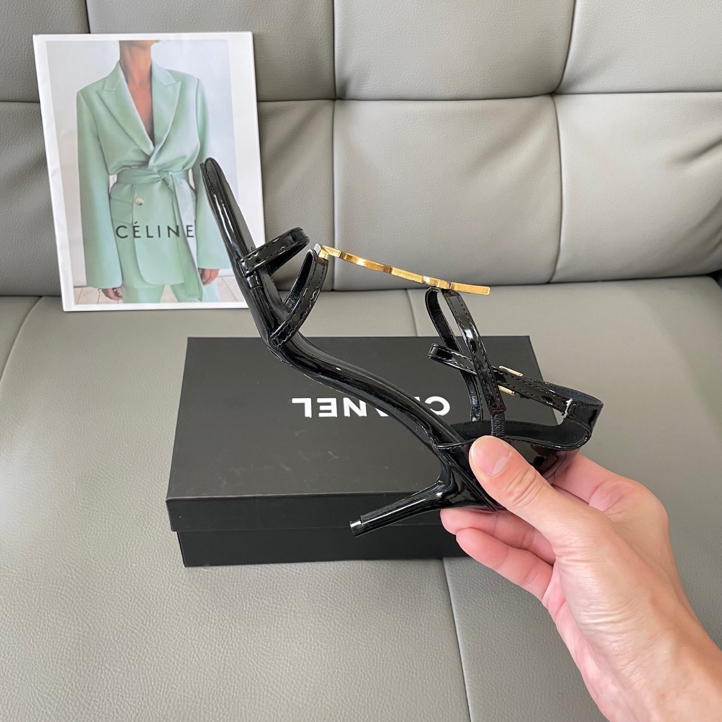 1:1 YSL Letter buckle sandals