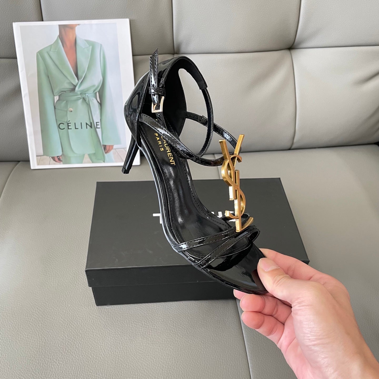 1:1 YSL Letter buckle sandals