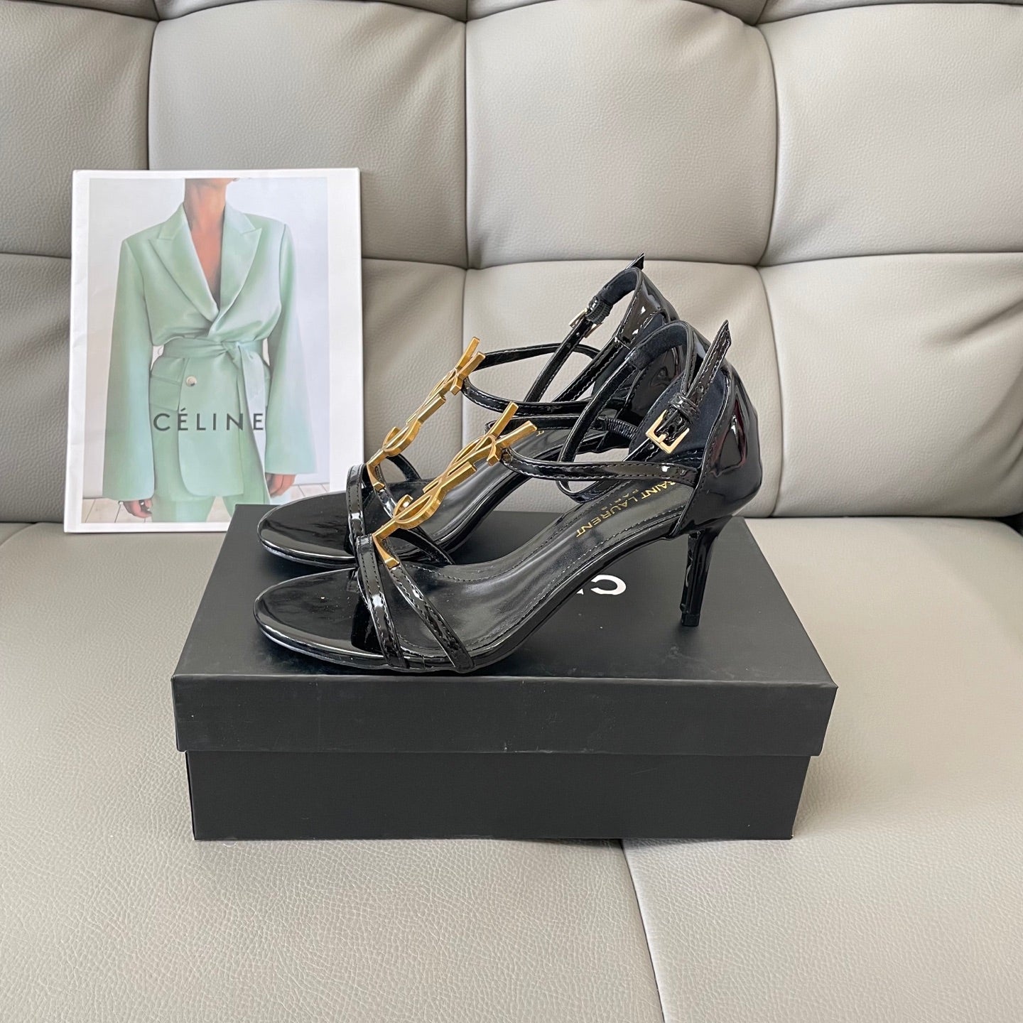 1:1 YSL Letter buckle sandals