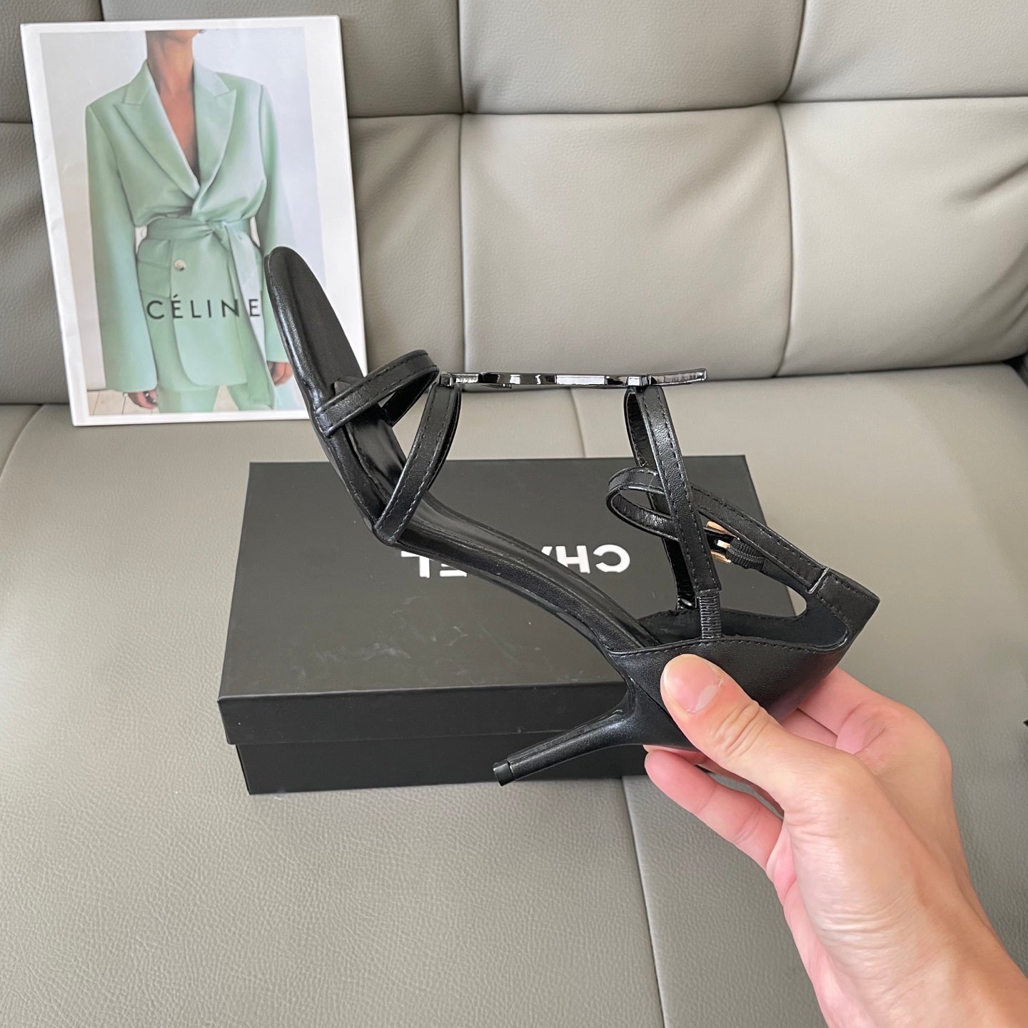 1:1 YSL Letter buckle sandals