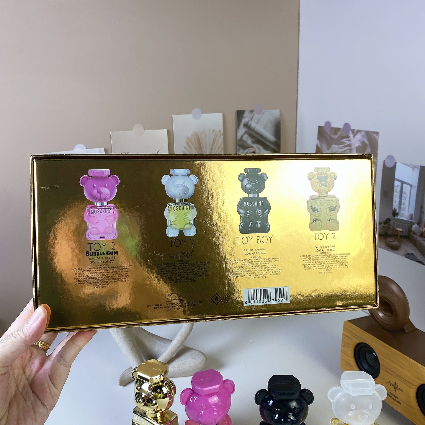 1:1 Moschino Golden Teddy Bear Sample Set 30ml x 4