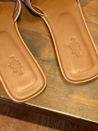 1:1 Hermes Embroidered H-Shaped Slippers