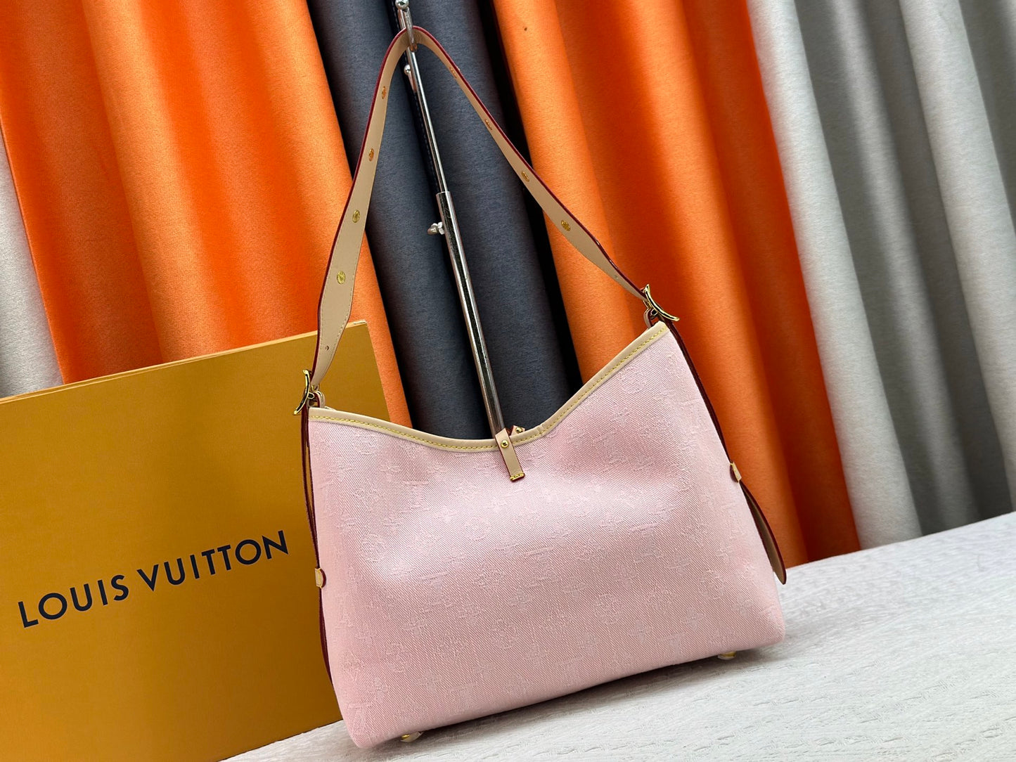 1:1 Lv Pink denim CarryAll