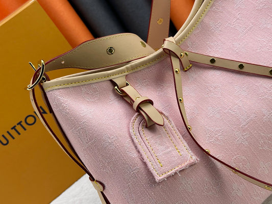 1:1 Lv Pink denim CarryAll