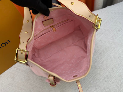 1:1 Lv Pink denim CarryAll