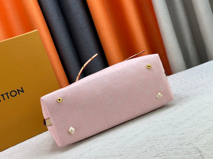 1:1 Lv Pink denim CarryAll