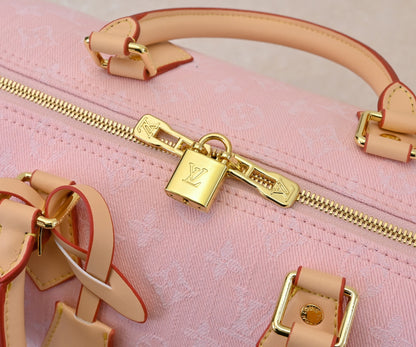 Top quality Pink denim Speedy 30