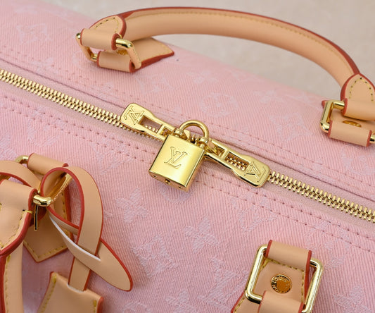 Top quality Pink denim Speedy 30