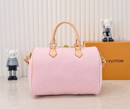 Top quality Pink denim Speedy 30