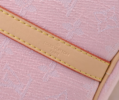 Top quality Pink denim Speedy 30