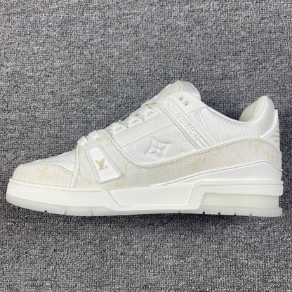 1:1 LV Grey Trainer Couple Sneakers
