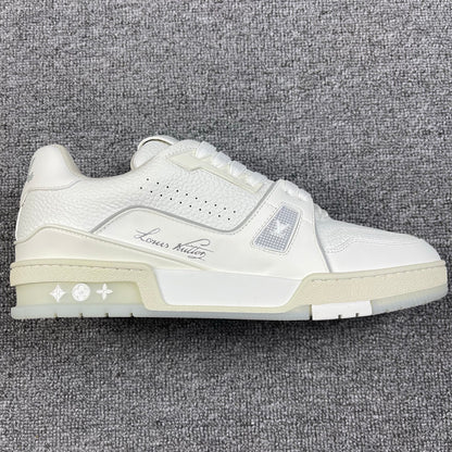 1:1 LV Beige Trainer Couple Sneakers