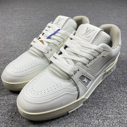 1:1 LV Beige Trainer Couple Sneakers