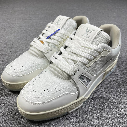 1:1 LV Beige Trainer Couple Sneakers
