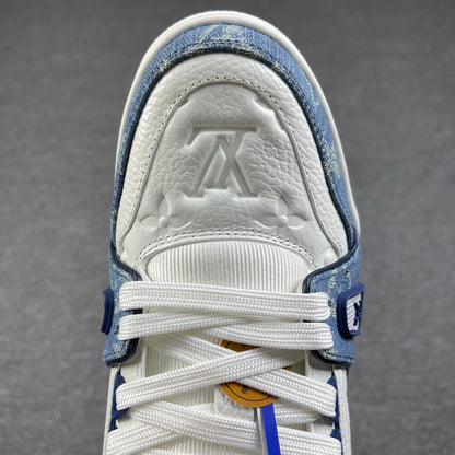 1:1 LV Blue Trainer Couple Sneakers
