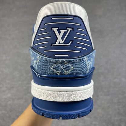 1:1 LV Blue Trainer Couple Sneakers