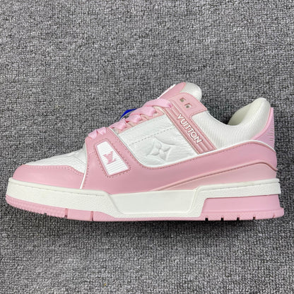 1:1 LV Pink Trainer Couple Sneakers