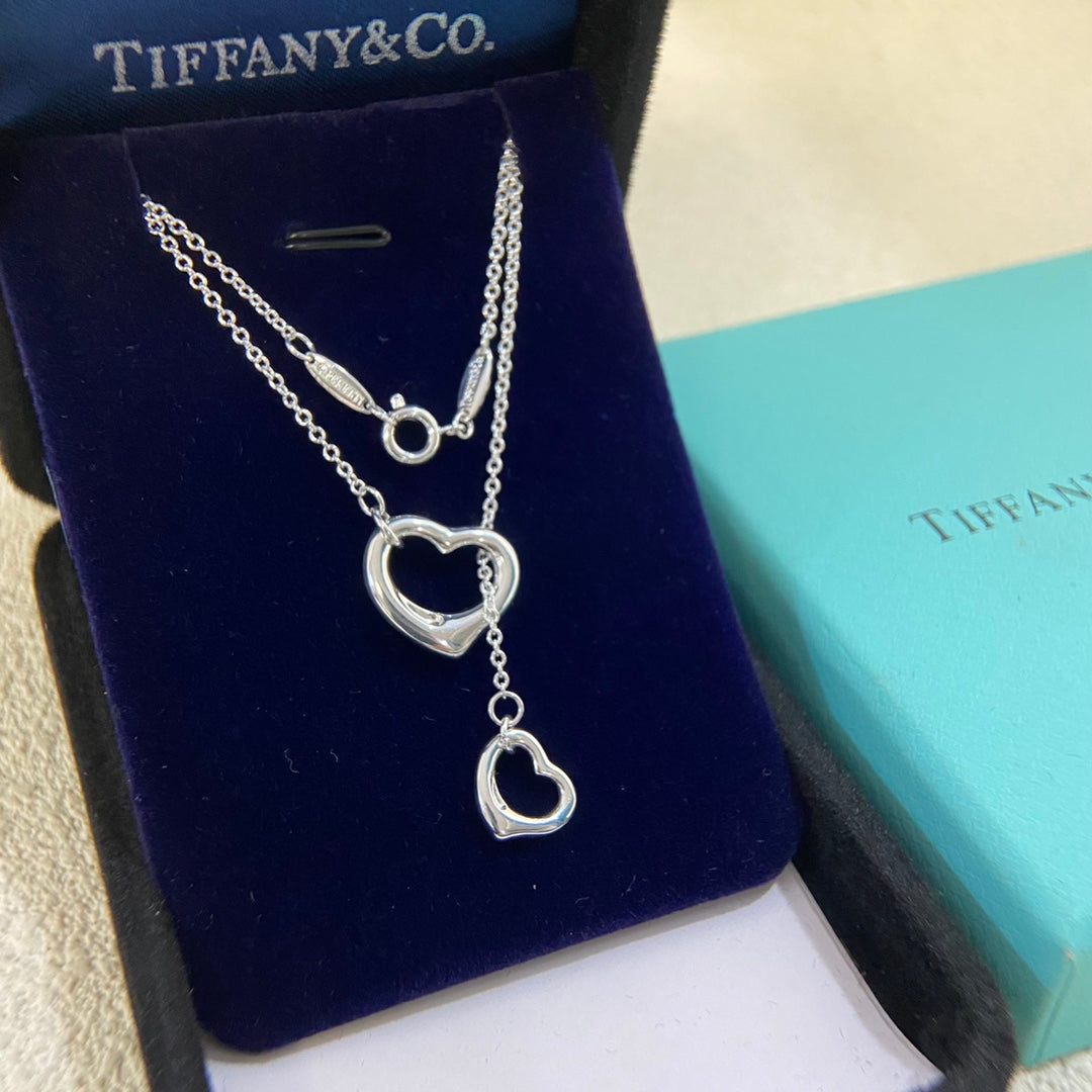 1:1 Tiffany Tassel Heart Necklace