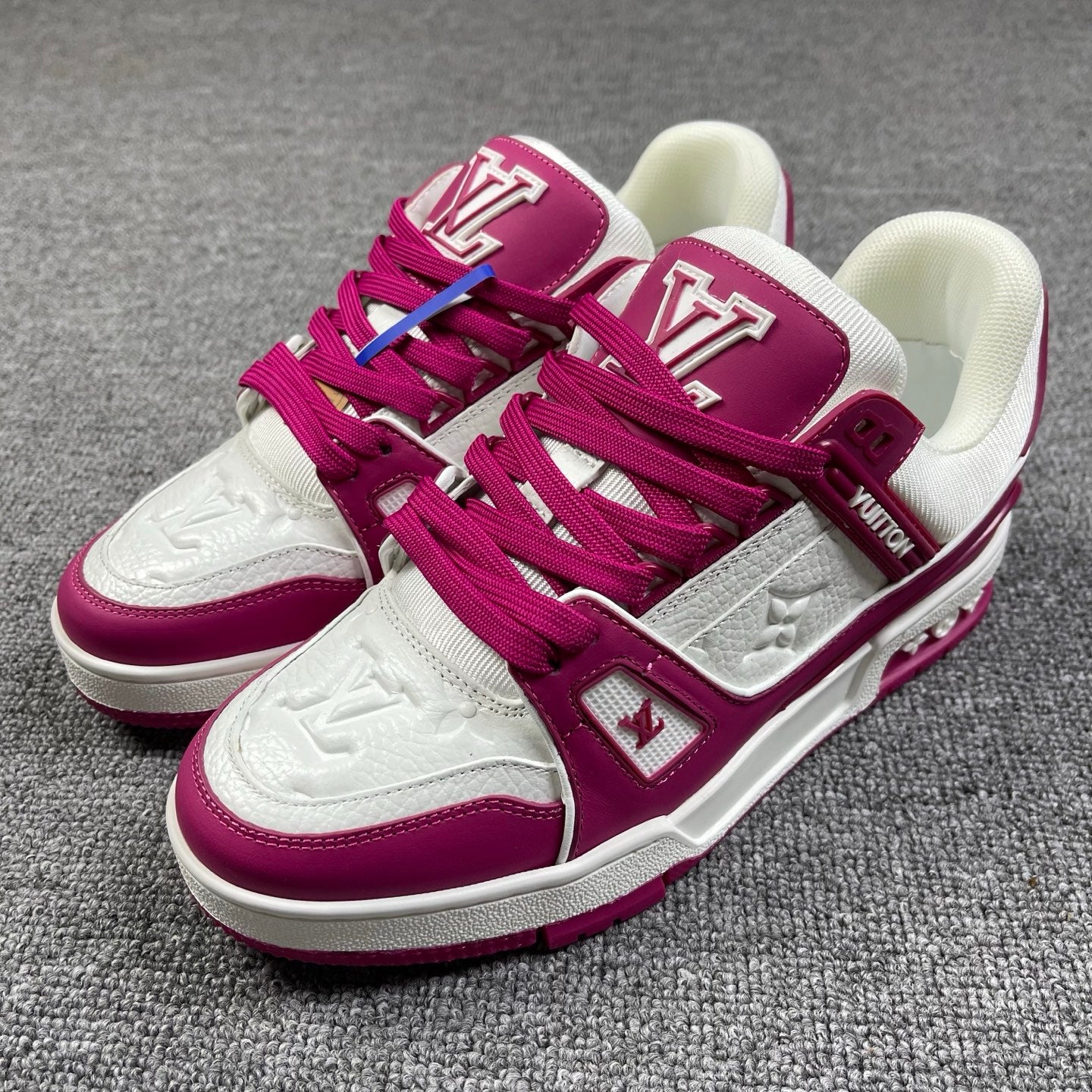 1:1 LV Purple Trainer Couple Sneakers