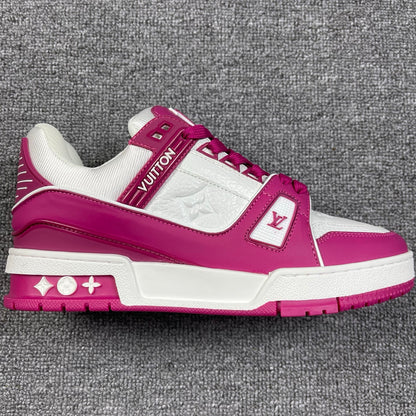 1:1 LV Purple Trainer Couple Sneakers