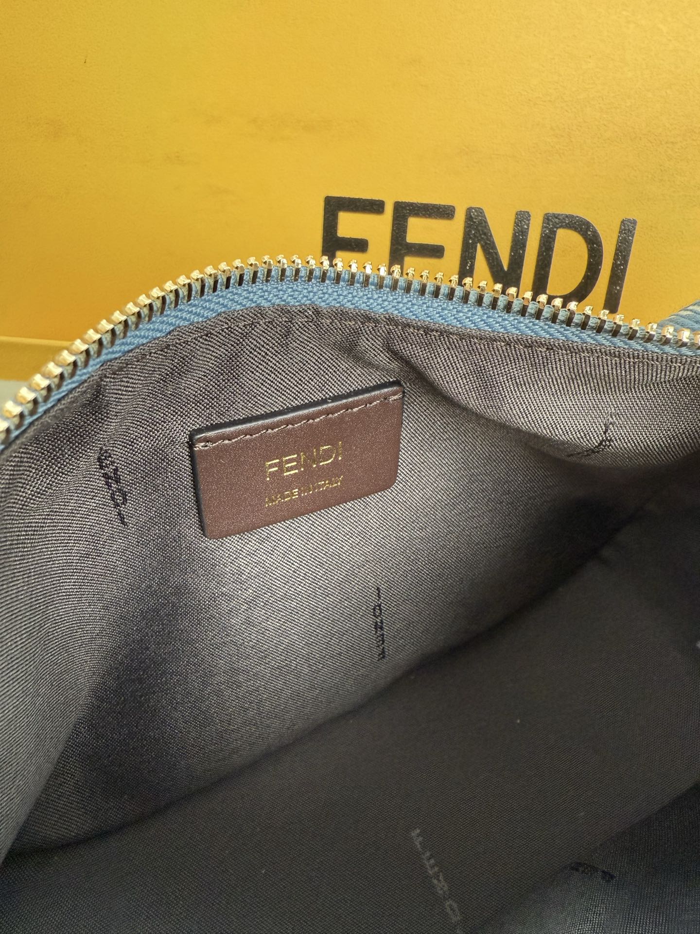 Original quality Denim blue Fendi lettering