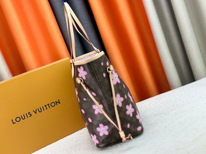 Original quality Takashi Murakami's classic cherry blossom monogram Neverfull