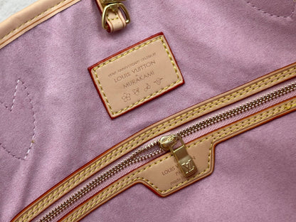 Original quality Takashi Murakami's classic cherry blossom monogram Neverfull