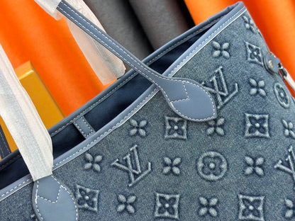 Original quality Denim monogram Neverfull MM
