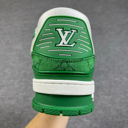 1:1 LV Green Trainer Couple Sneakers