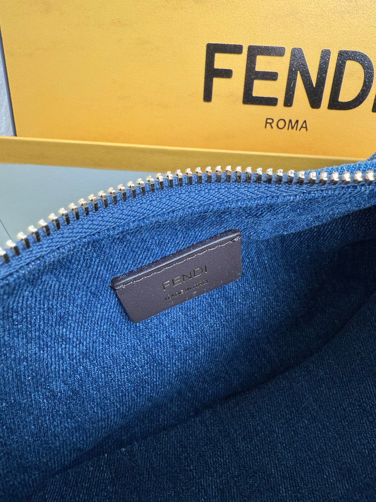 Original quality Denim blue lettering