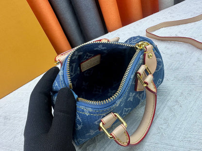 Top-tier Blue Denim Nano Speedy