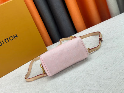 Top-tier Pink Denim Nano Speedy