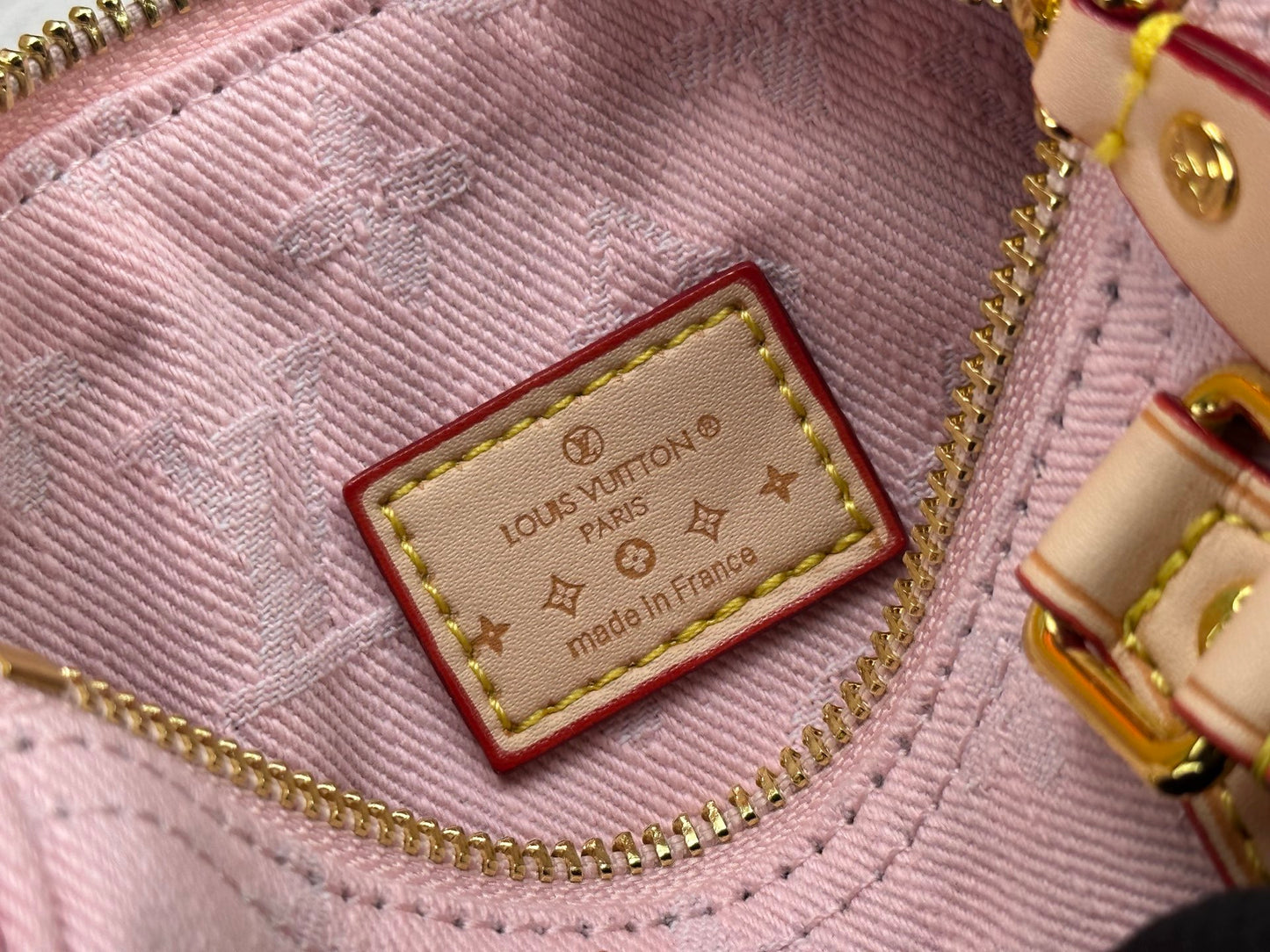 Top-tier Pink Denim Nano Speedy