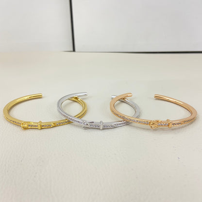 1:1 Hermès full diamond buckle on leather bracelet