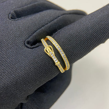 1:1 Hermès two-in-one leather belt ring