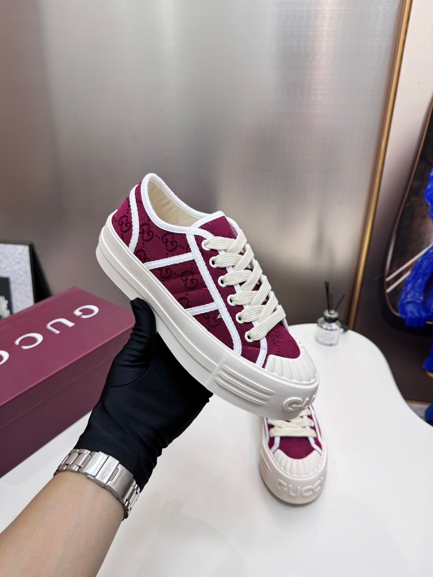 1:1 Gucci latest Lido series couple canvas Sneakers