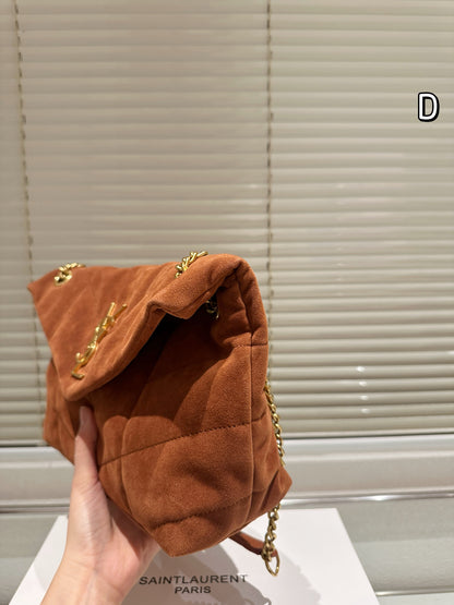 1:1 YSL Suede Loulou Puffer pillowcloud bag