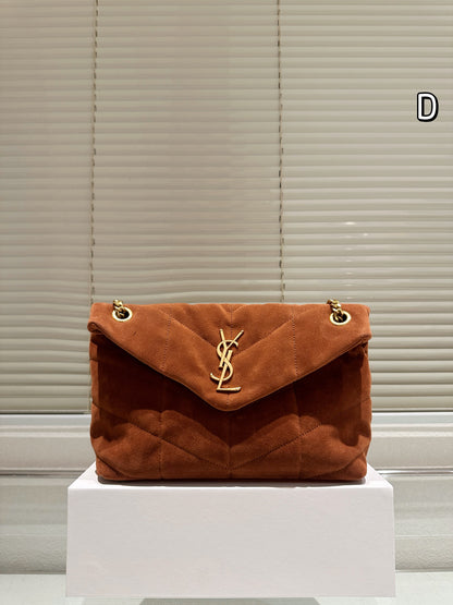 1:1 YSL Suede Loulou Puffer pillowcloud bag